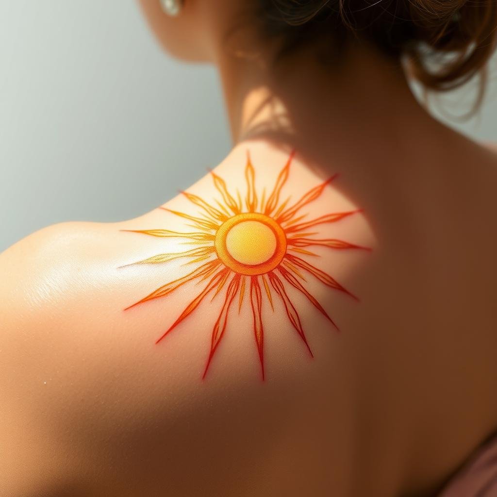 Artistic Sun Ray Tattoo Artistic Sun Ray Tattoo