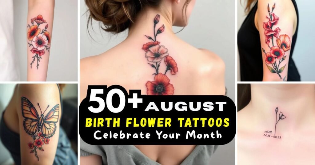 August Birth Flower Tattoos Celebrate Your Month