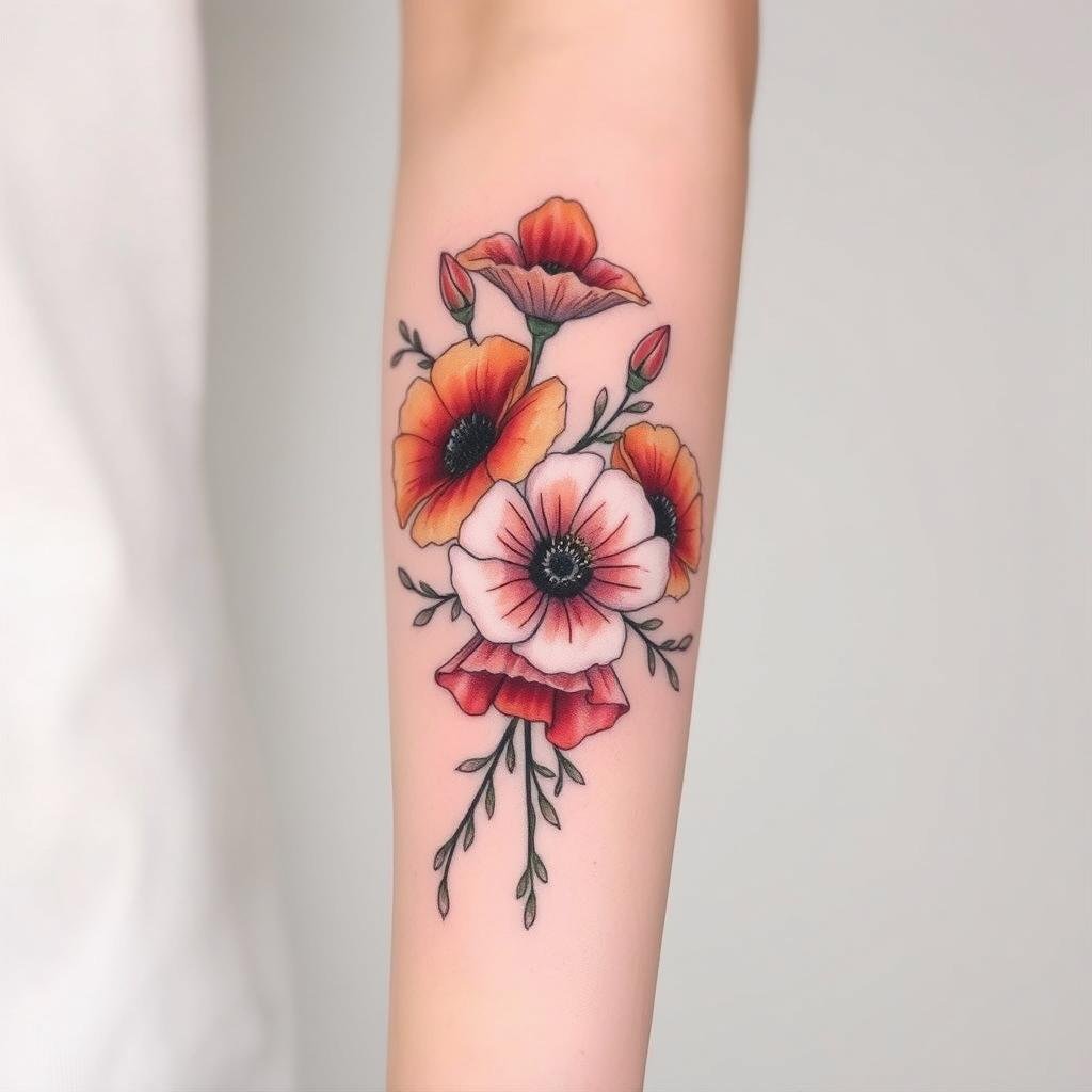 August Flower Tattoo Wrap Ideas