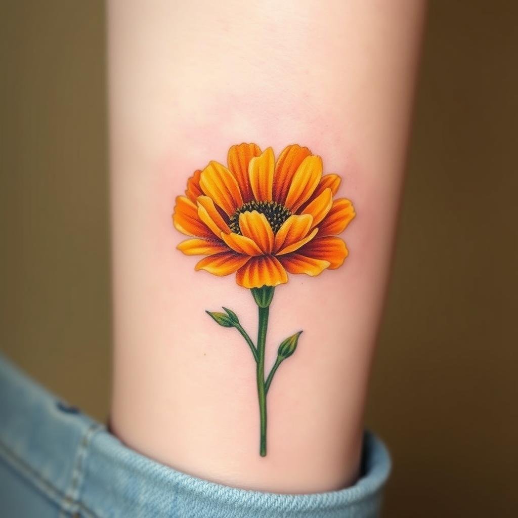 August birth flower tattoos