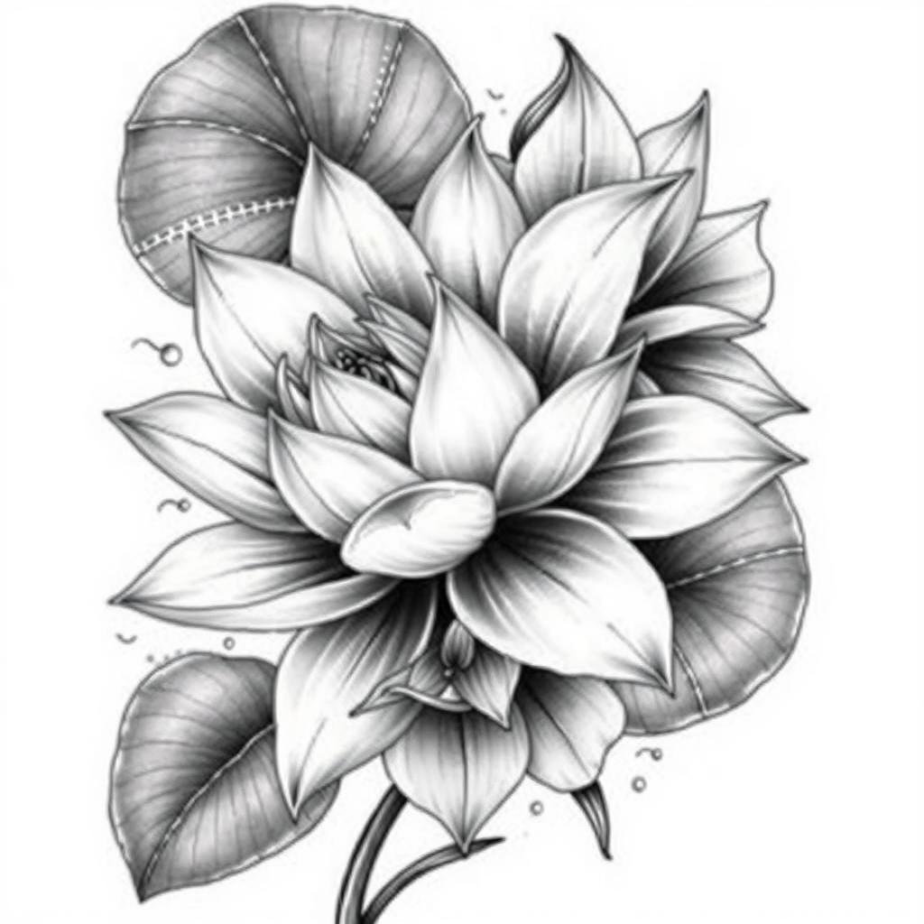 Bold and Large-Scale July Birth Flower Tattoo 2