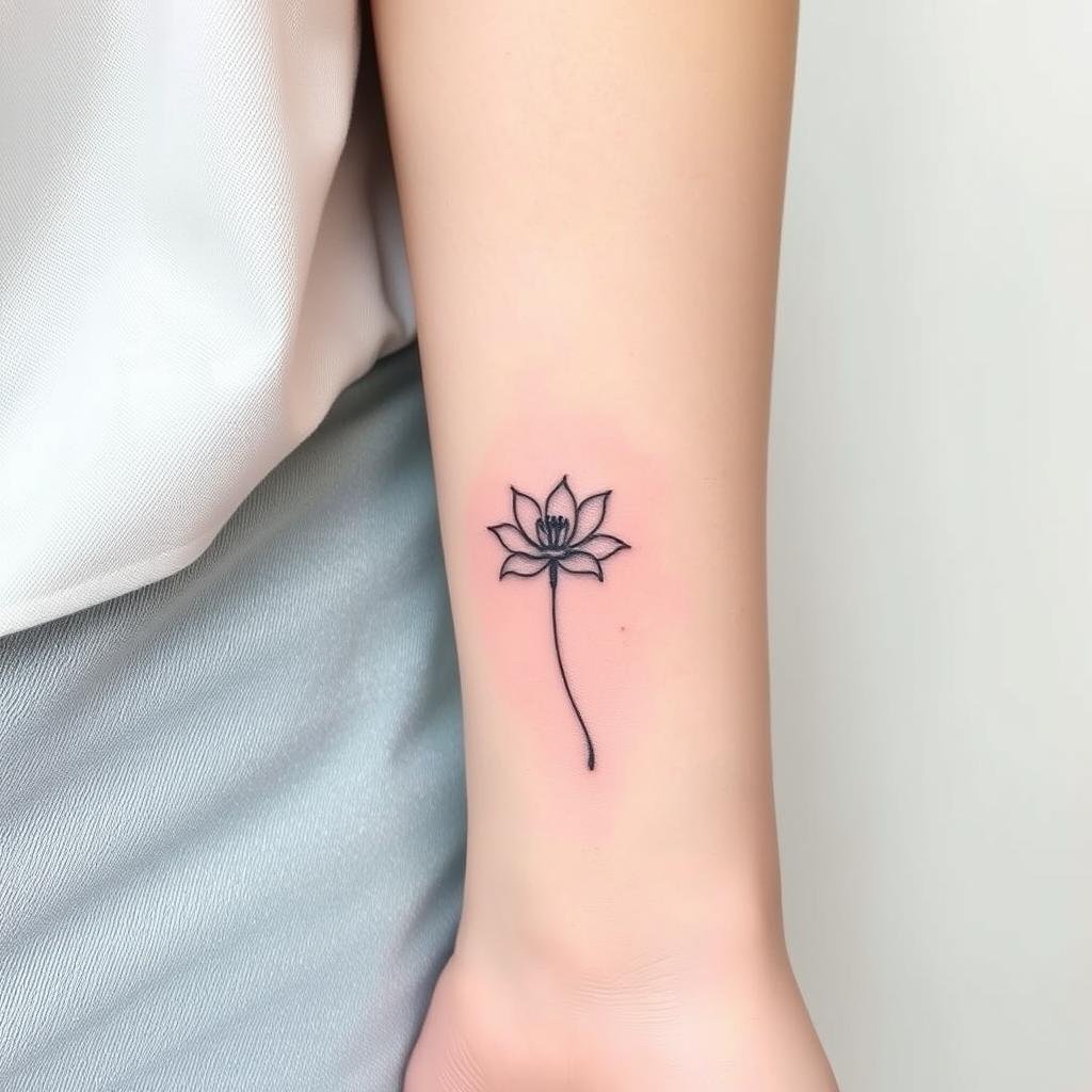 Bold and Large-Scale July Birth Flower Tattoo