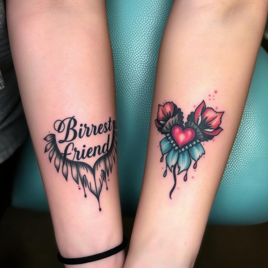 Color vs Black and Grey best Friend Tattoo Color vs Black and Grey best Friend Tattoo
