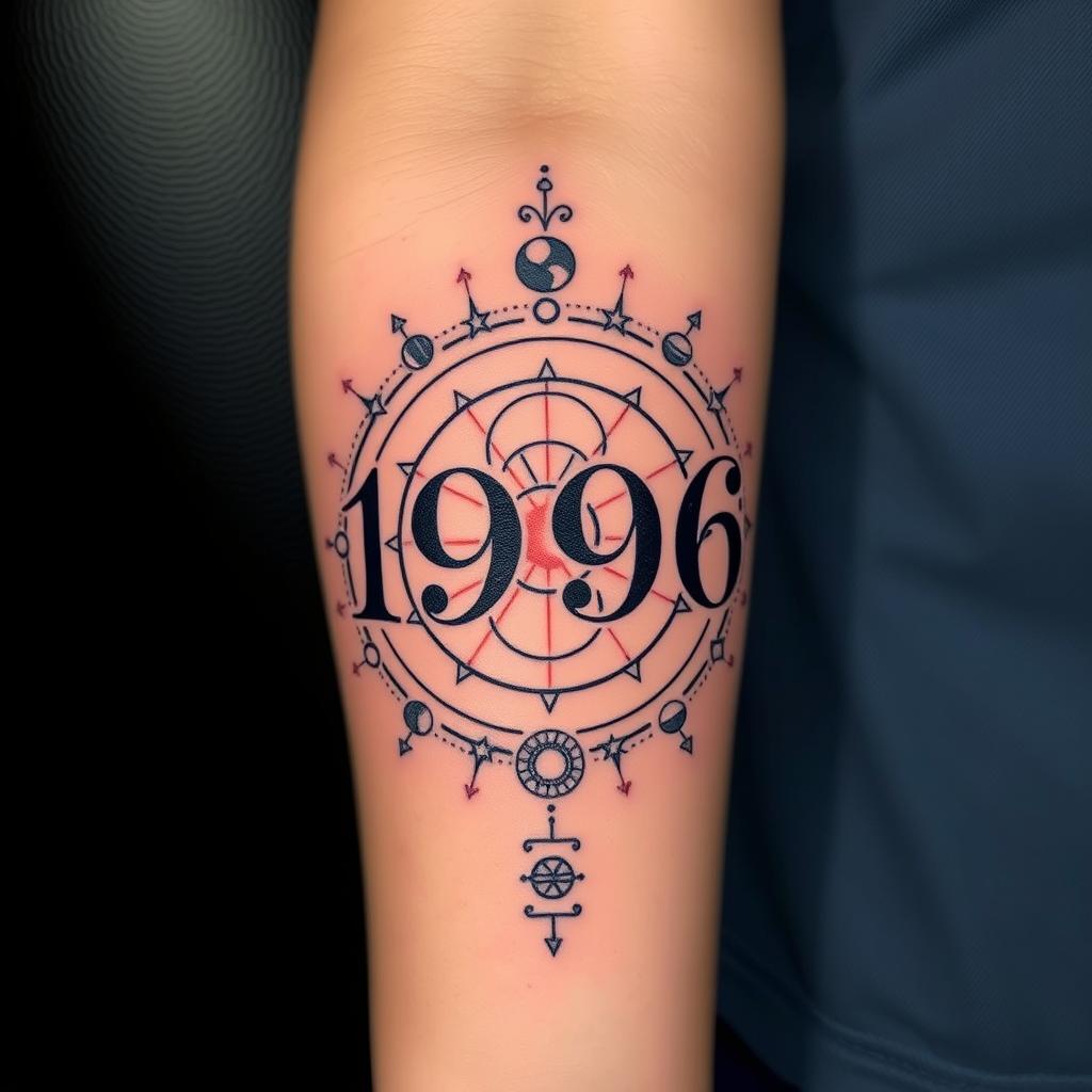 Combining Zodiac Elements with Birth Year Tattoo