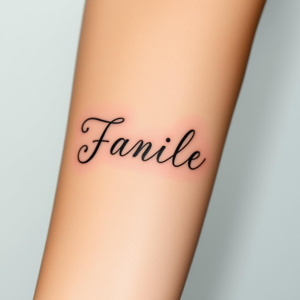 Cursive and Calligraphy name tattoo