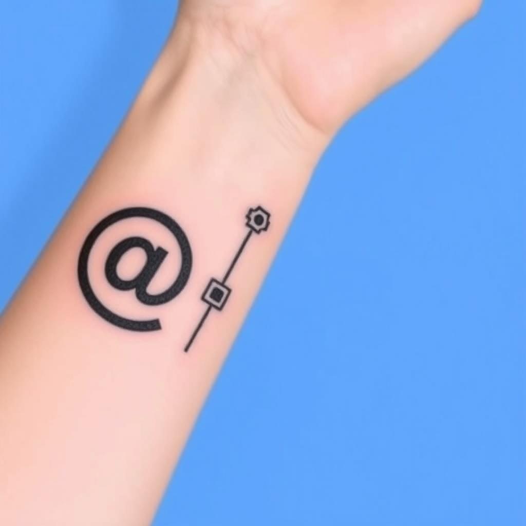 Early Internet Symbol tattoo