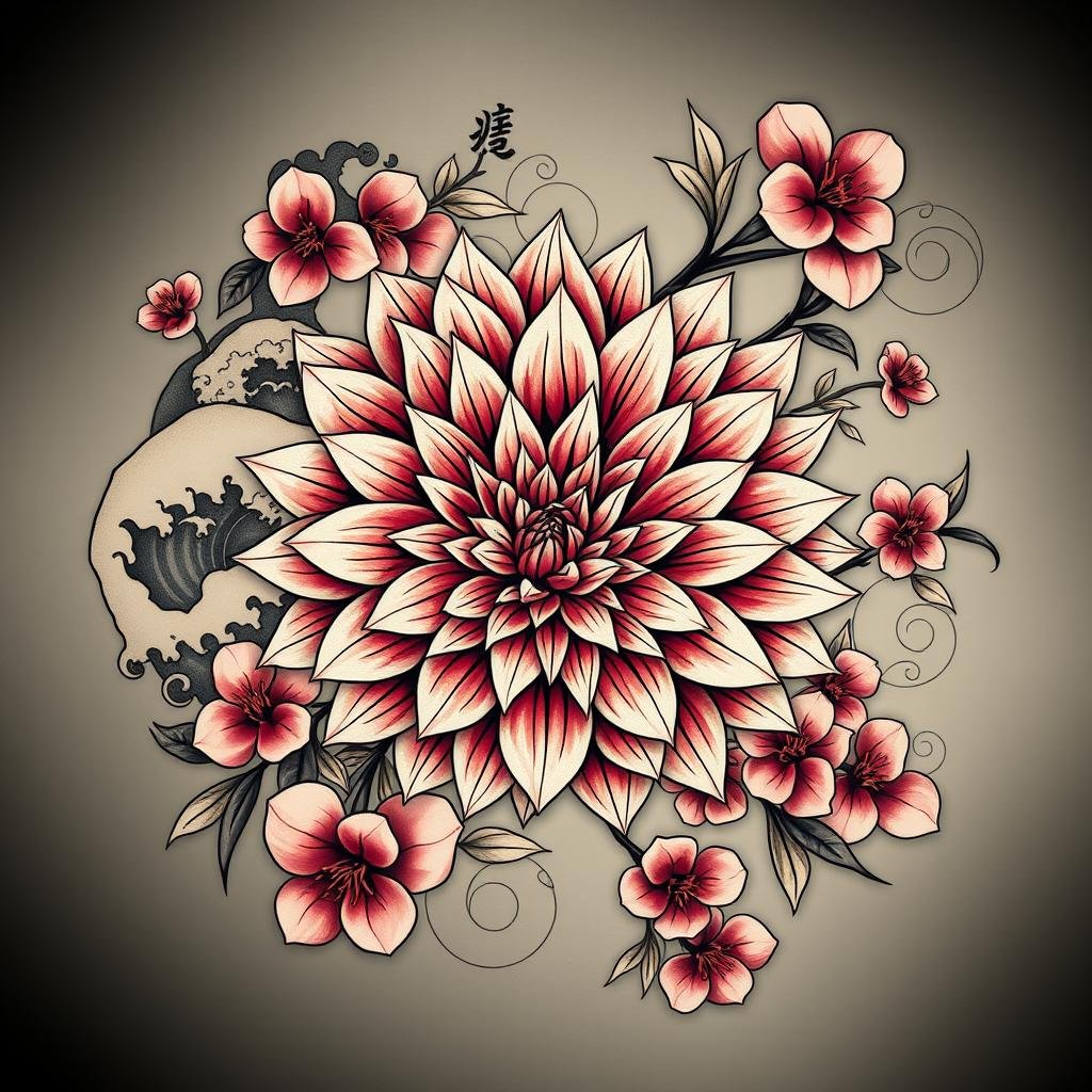 Japanese Chrysanthemum Tattoo Design Japanese Chrysanthemum Tattoo Design
