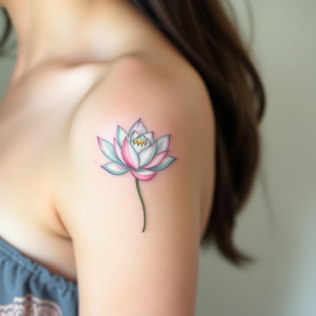 July Birth Flower Tattoo Styles 2