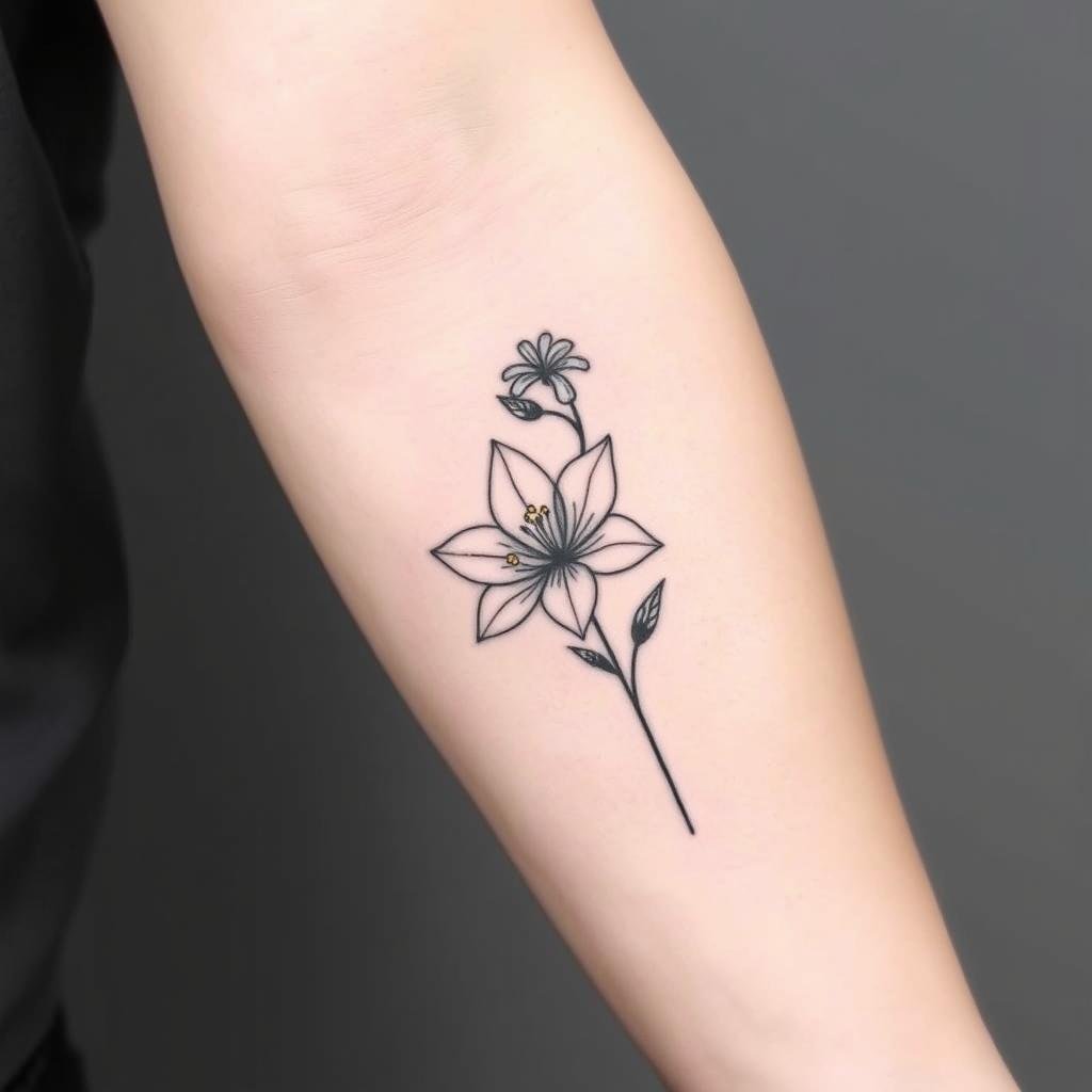 July Birth Flower Tattoos for Guys