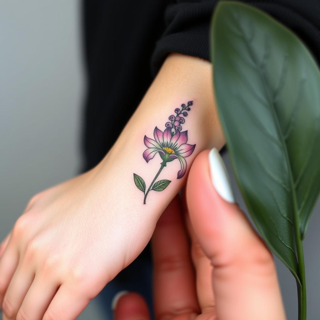 July Birth Flower Tattoos with Heritage-Inspired Style