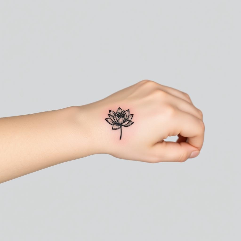 July's Birth Flower Tattoo 2