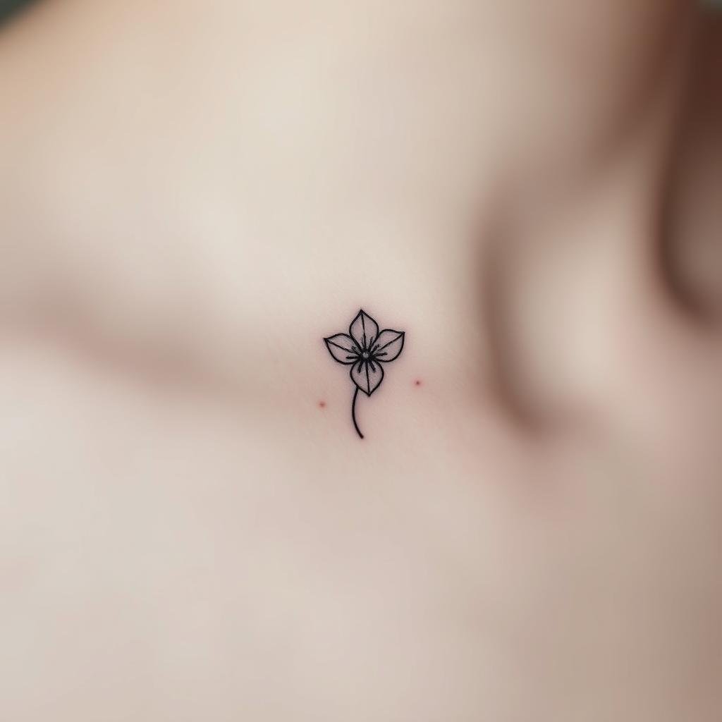 July's Birth Flower Tattoo 3