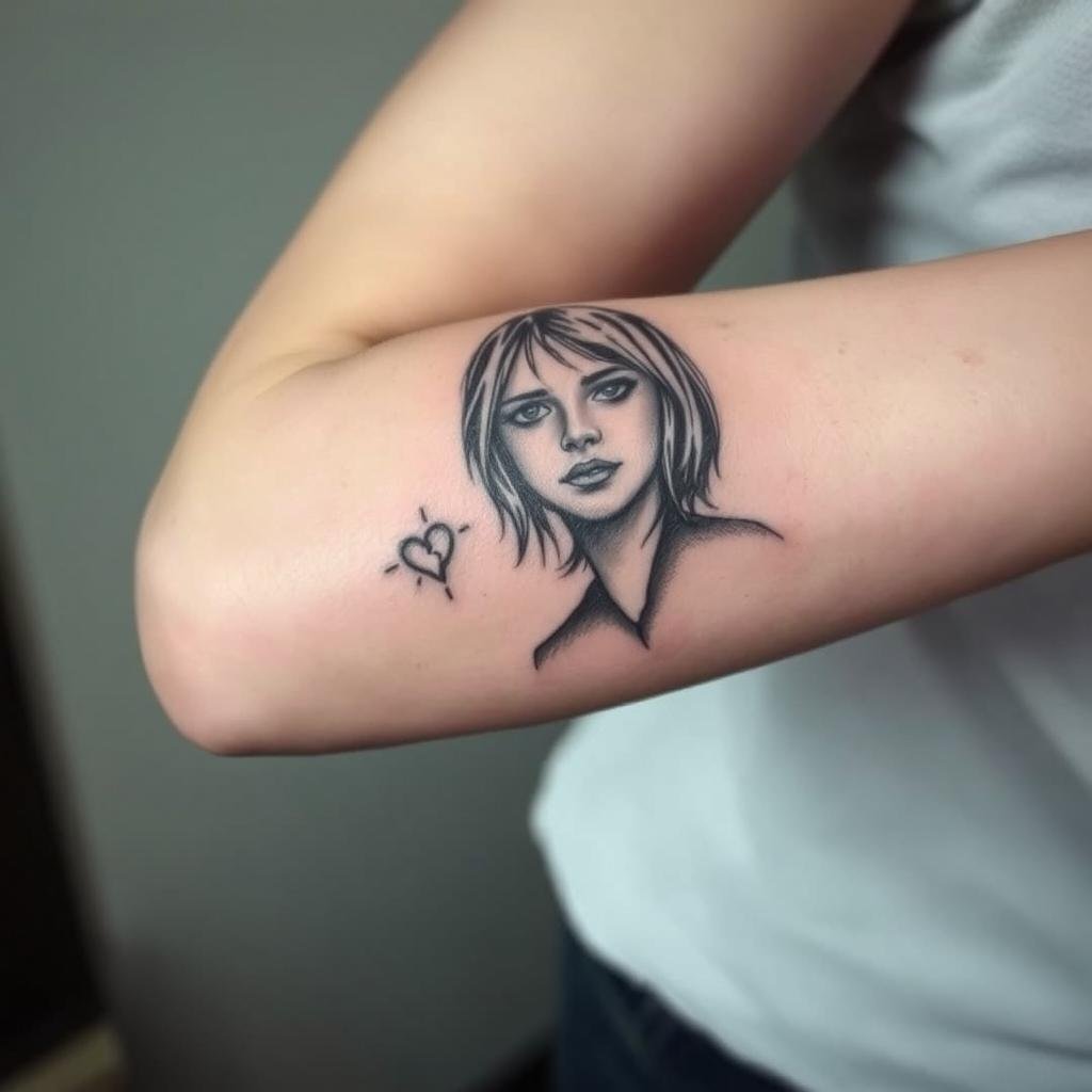 Kurt Cobain-Inspired tattoo