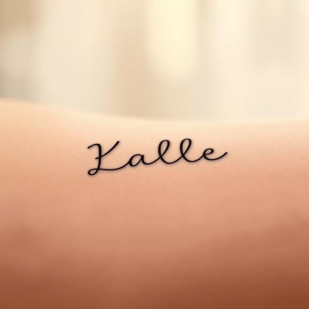 Minimalist Children's Name Tattoo Design