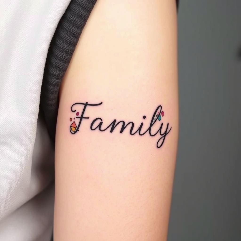Modern Interpretation Family Tattoo
