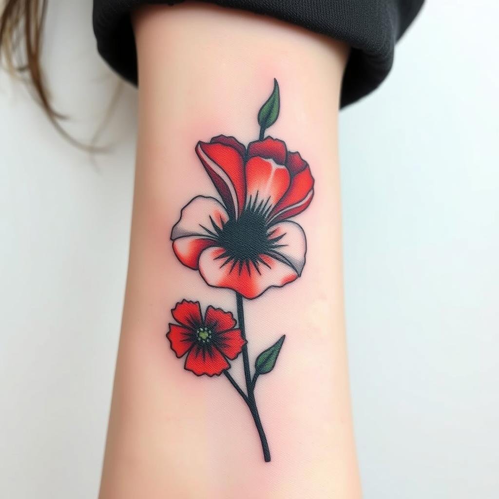 Neo-Traditional August Botanical Designs 2