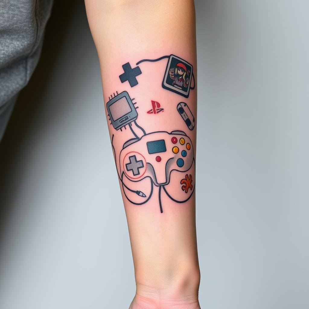 Nostalgic Body Art 1995 Video Game Tattoos