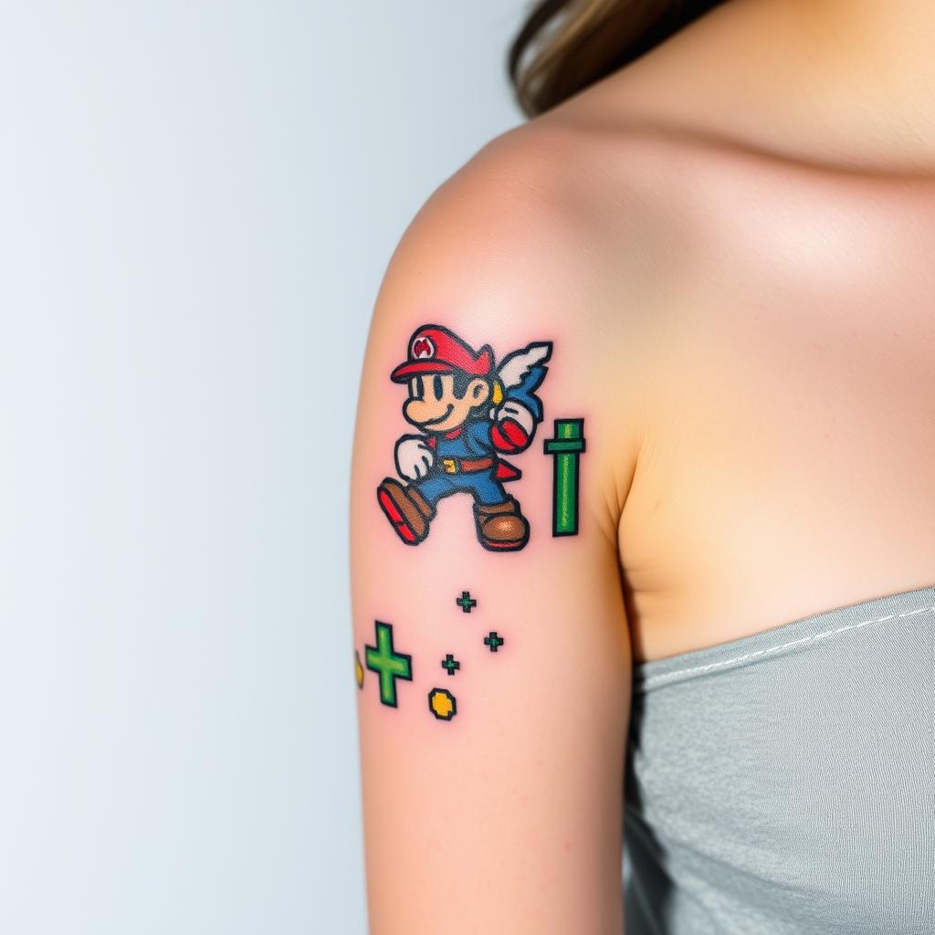 Pixelated Design tattoo