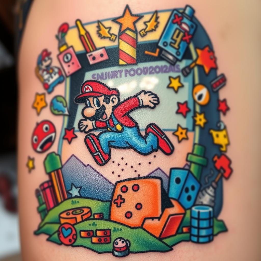 Retro Gaming Tattoo Designs