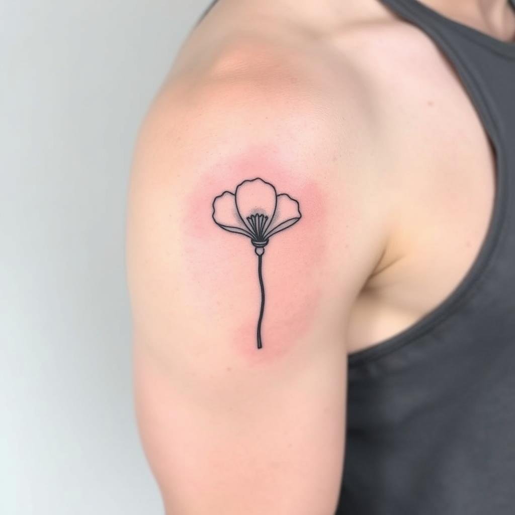 Simple August Flower Tattoos for Men