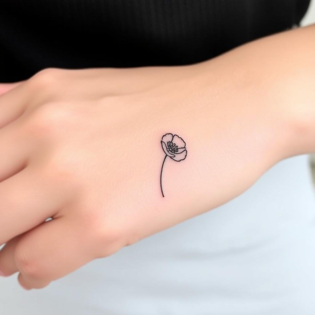 Simple Single-Line Drawings Tattoo