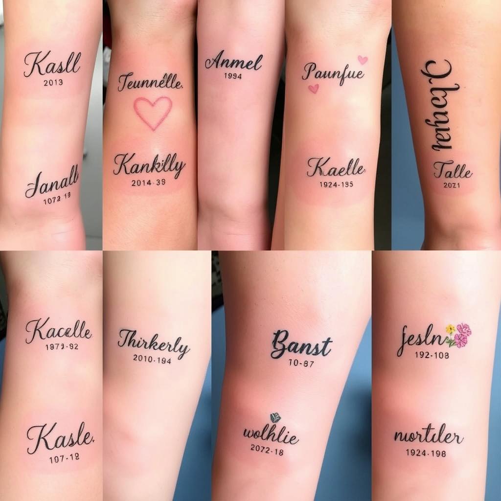 Stylized Name Body Art Designs