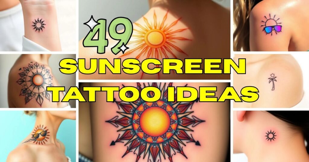 Sunscreen Tattoo Ideas