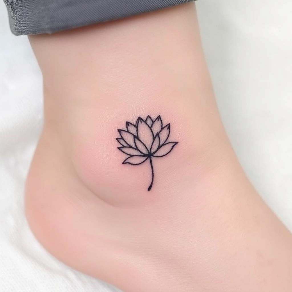 Water Lily Birth Flower Tattoo