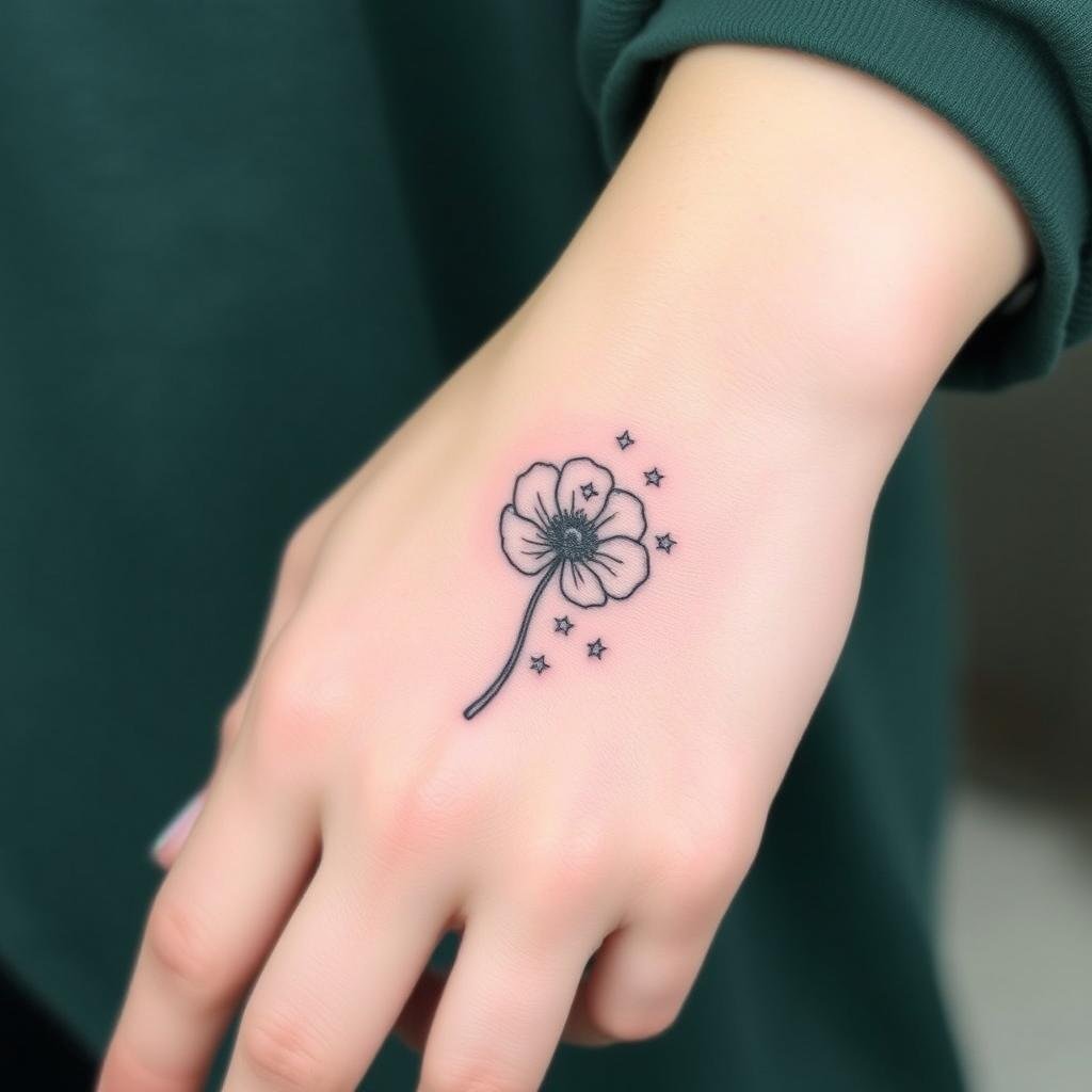 Zodiac-Inspired August Flower Tattoo