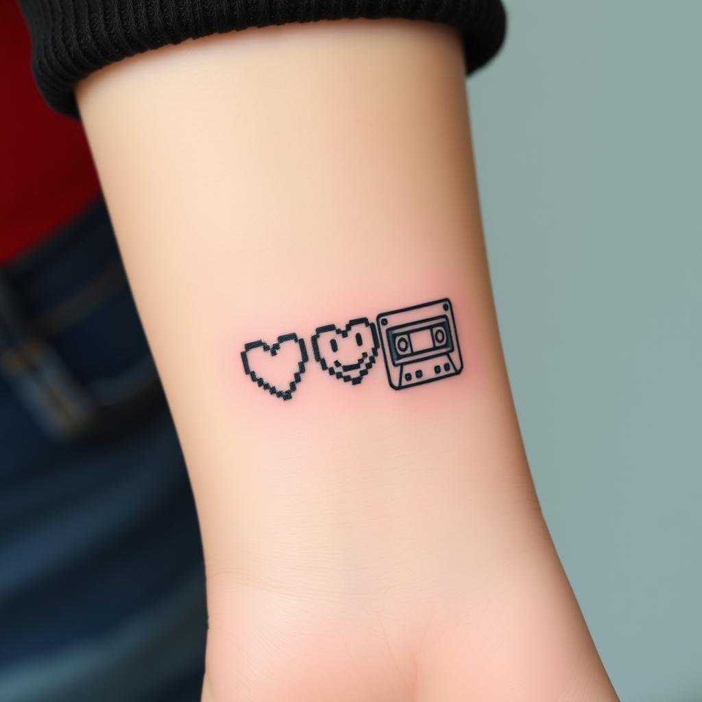 a small-sized tattoo inspired by the 1990s a small-sized tattoo inspired by the 1990s
