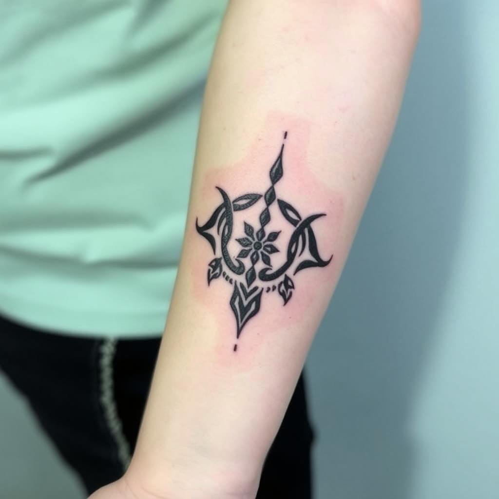 a small-sized tribal tattoo a small-sized tribal tattoo