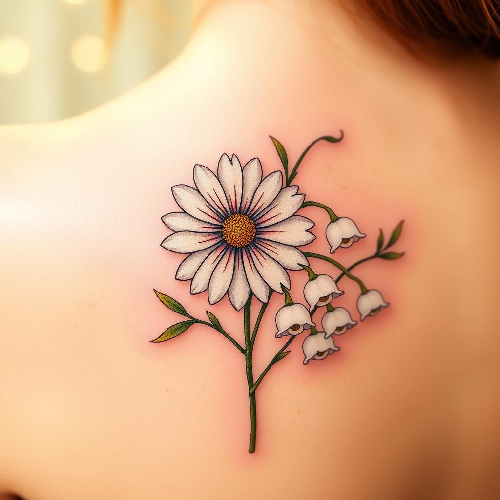 April Birth Flower Symbolic Tattoo Design