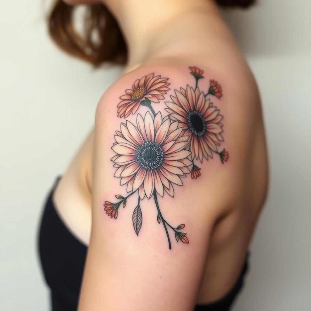 Delicate October Birth Flower Tattoos for Females