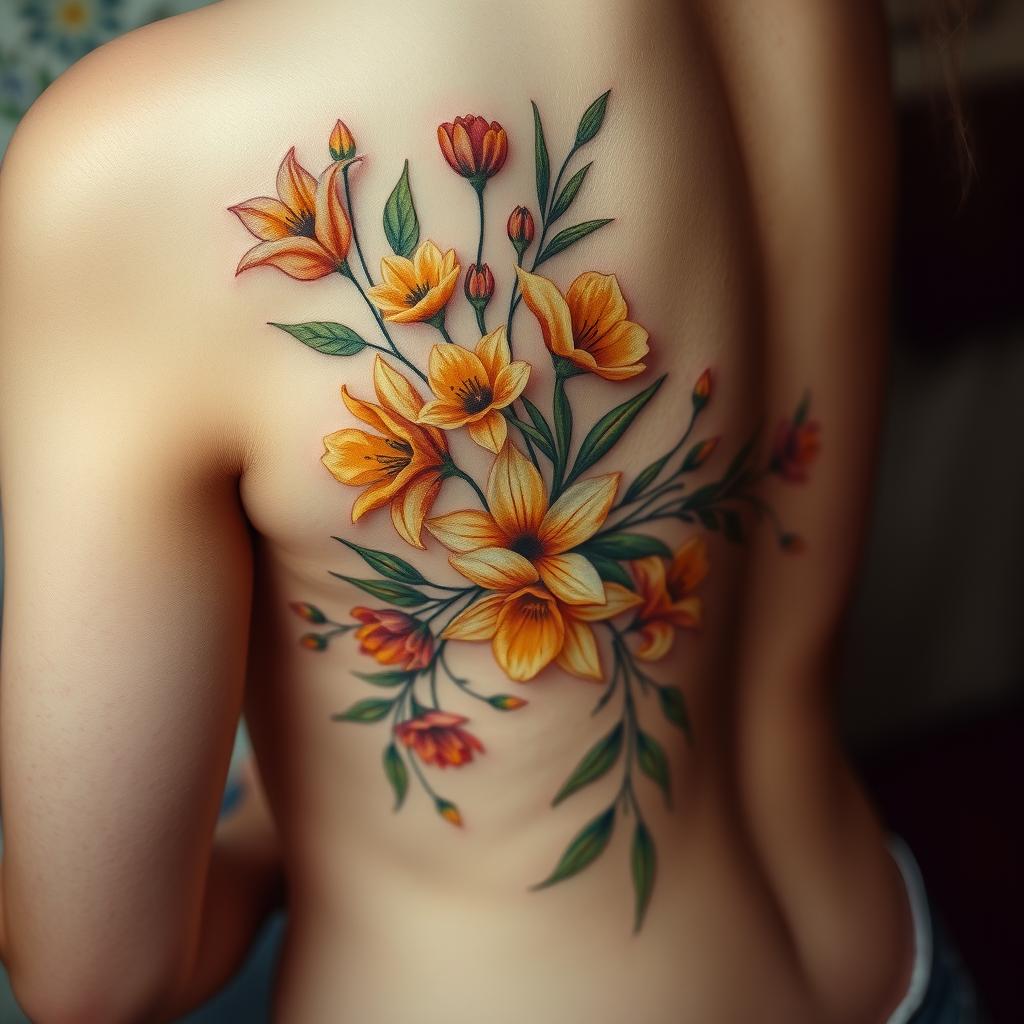 Feminine Floral Tattoos for Women