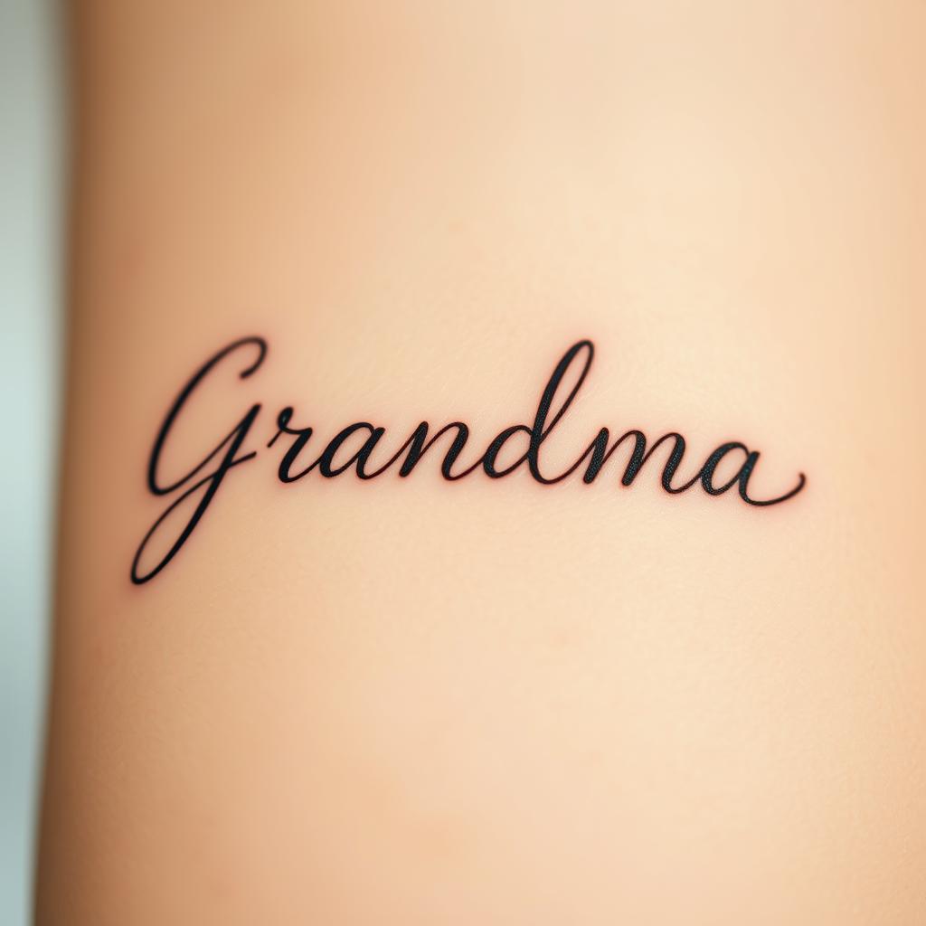 Grandma Tribute Tattoo Handwriting Design Grandma Tribute Tattoo Handwriting Design