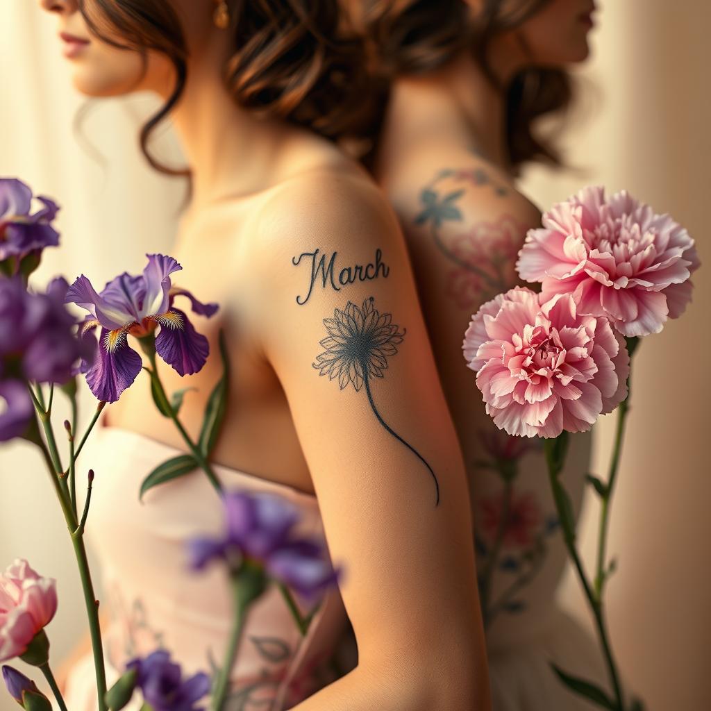 March Birth Flower Tattoos for Females