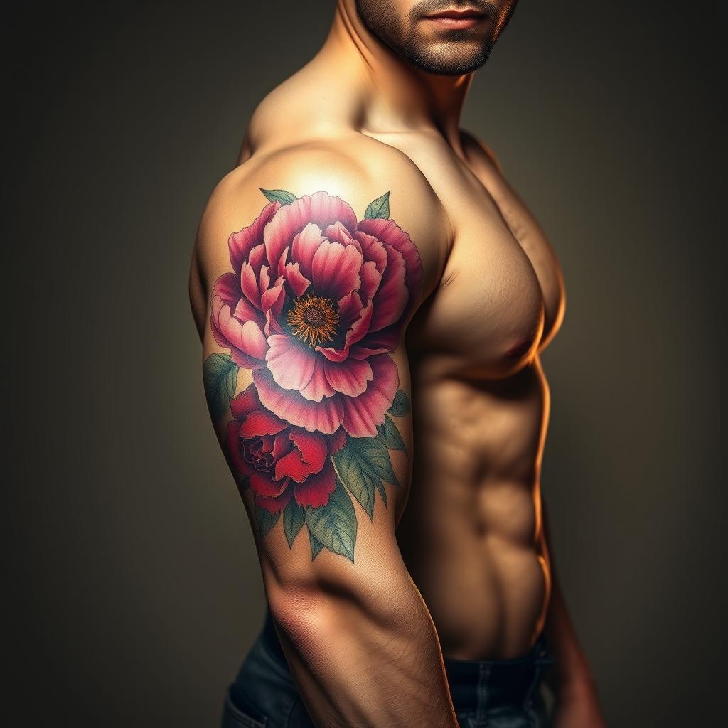 Masculine April Birth Flower Tattoo Designs