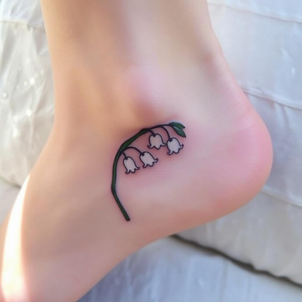 May Birth Flower Ankle Tattoo Placement May Birth Flower Ankle Tattoo Placement