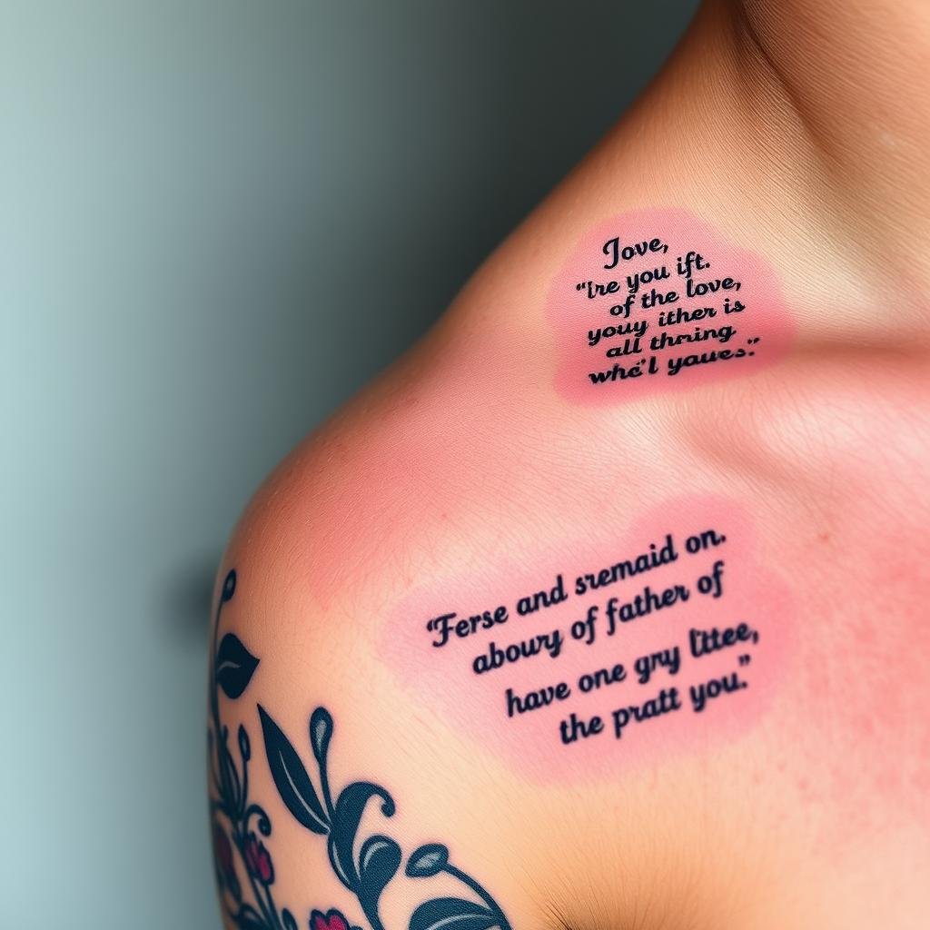 Memorial Tattoo Quote Designs for Dad