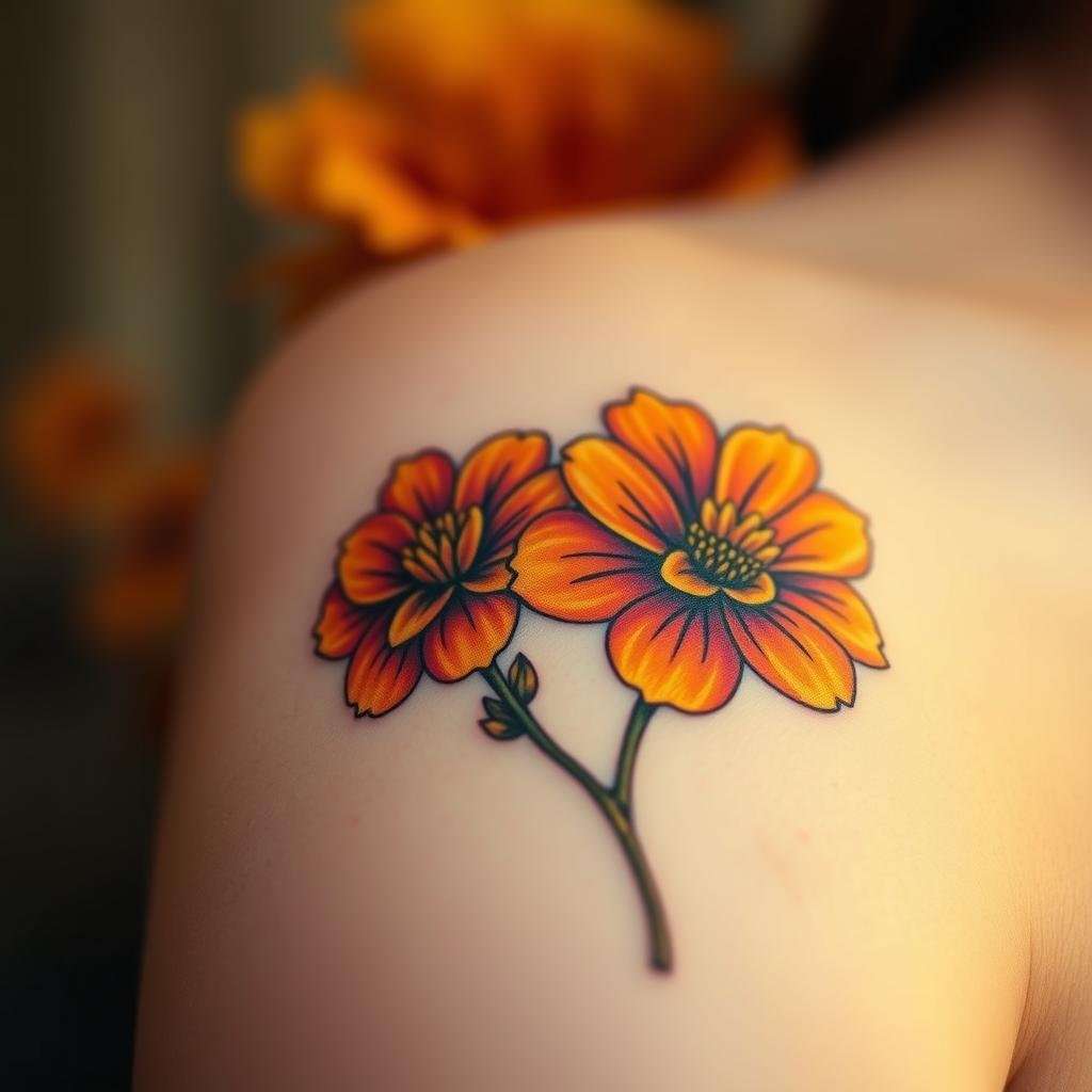 October Birth Flower Tattoo Designs