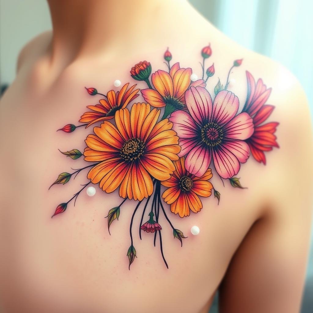 October Birth Flower Tattoo Designs
