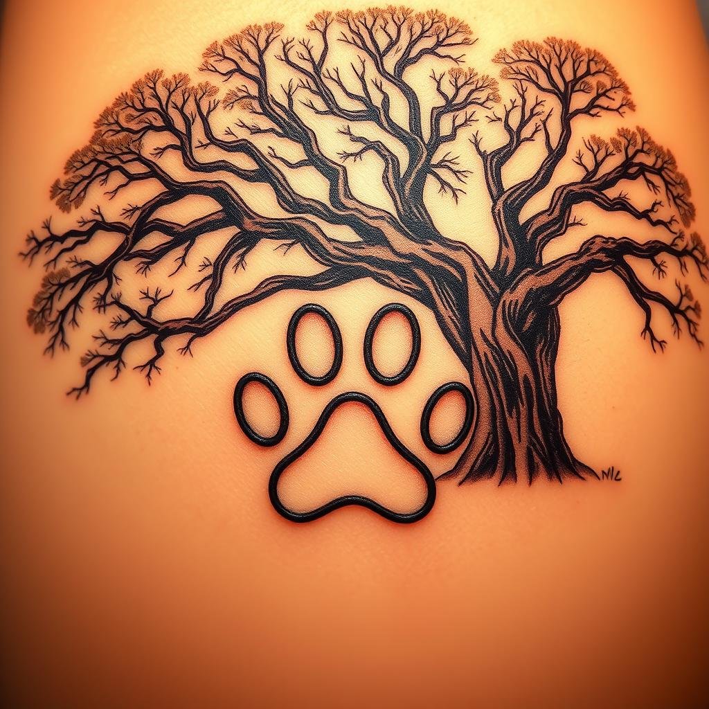 Pet Memorial Tattoo Design