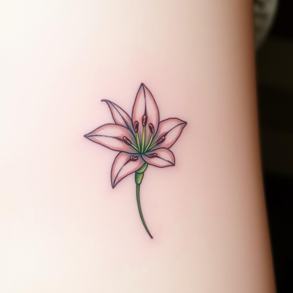 Small May Birth Flower Lily Tattoo Design Small May Birth Flower Lily Tattoo Design