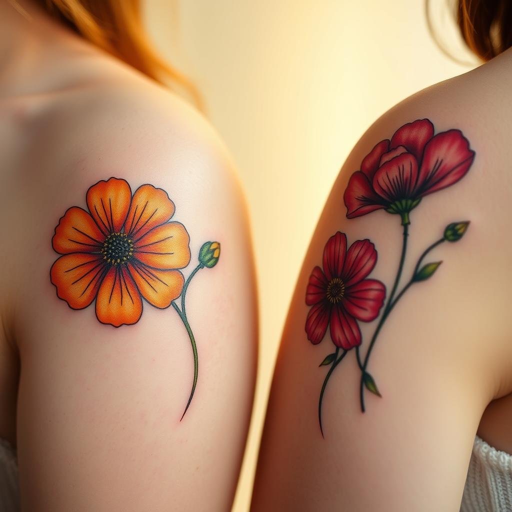 october birth flower tattoos