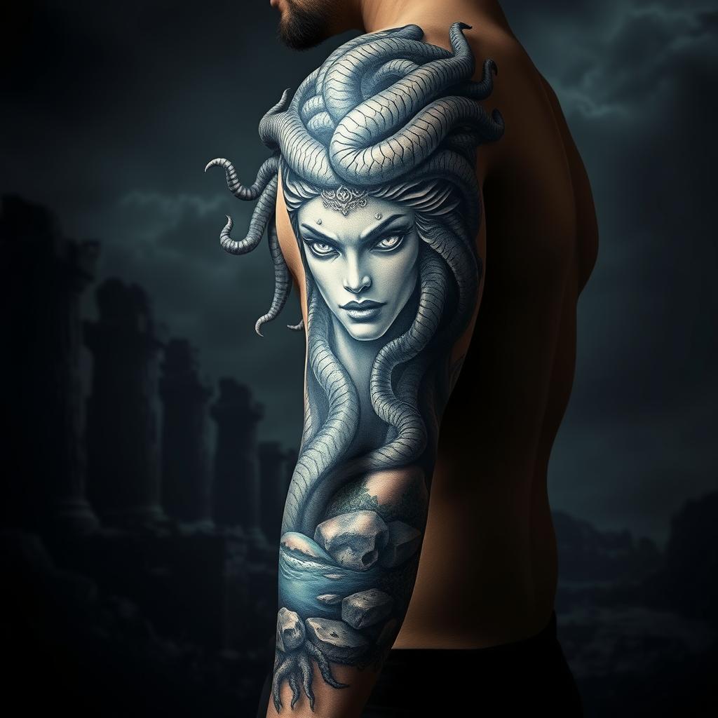 medusa sleeve tattoo medusa sleeve tattoo