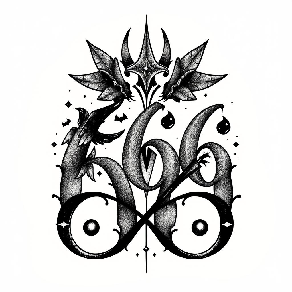 666 tattoo design 666 tattoo design