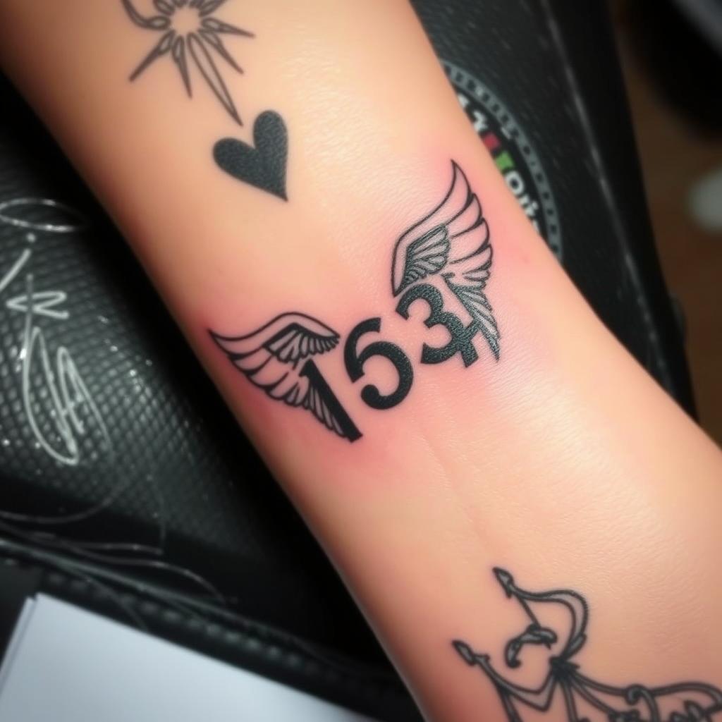 The wrist and forearm are favorite spots for angel number tattoos The wrist and forearm are favorite spots for angel number tattoos