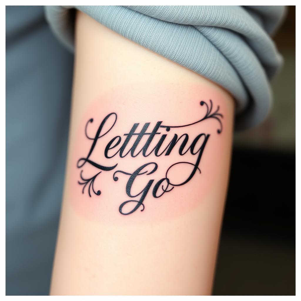 Thinking about a letting go word tattoo Thinking about a letting go word tattoo