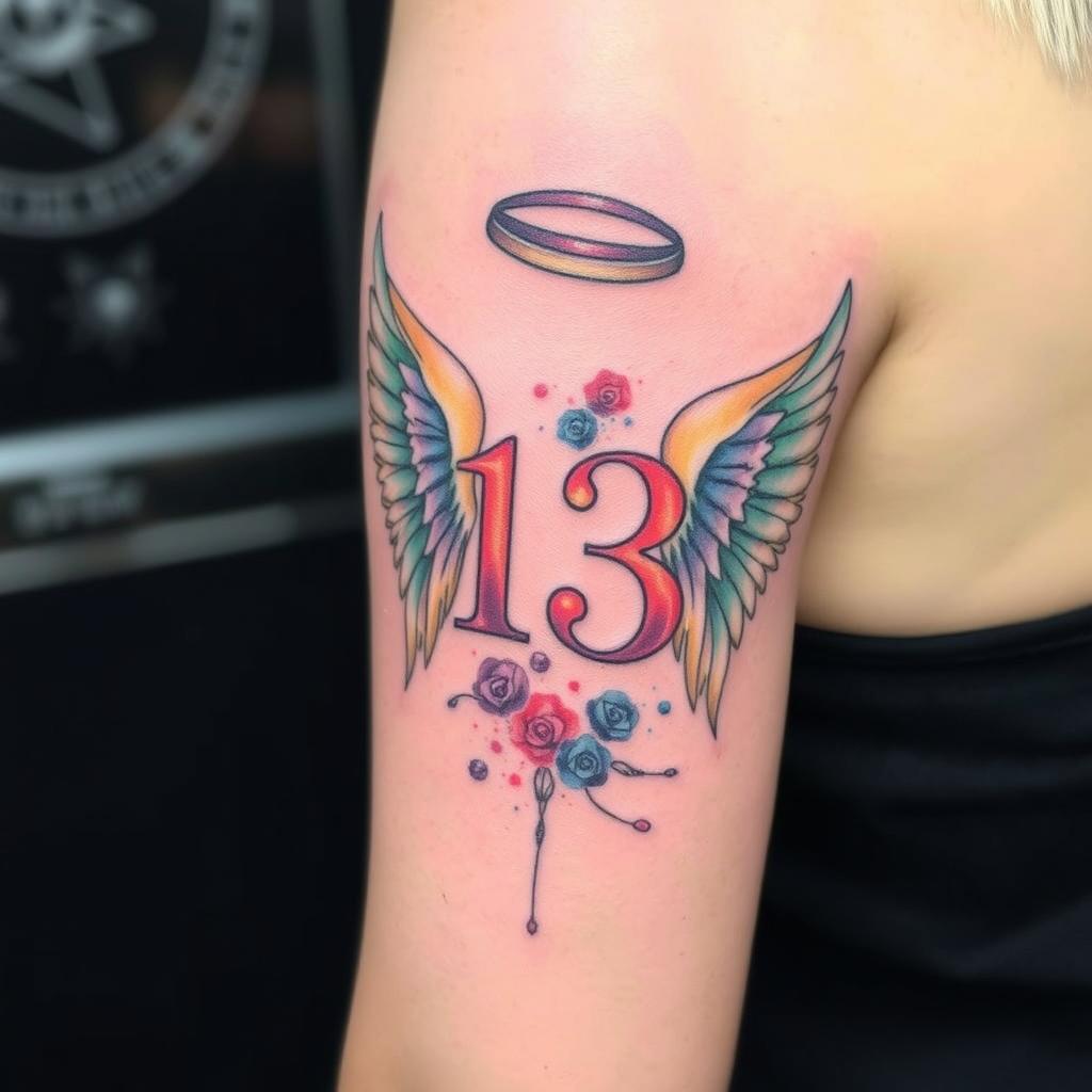 Watercolor Angel Number Tattoos Watercolor Angel Number Tattoos