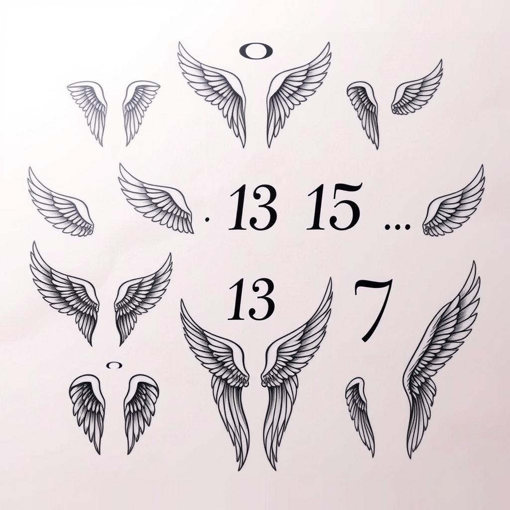 angel number tattoo designs angel number tattoo designs